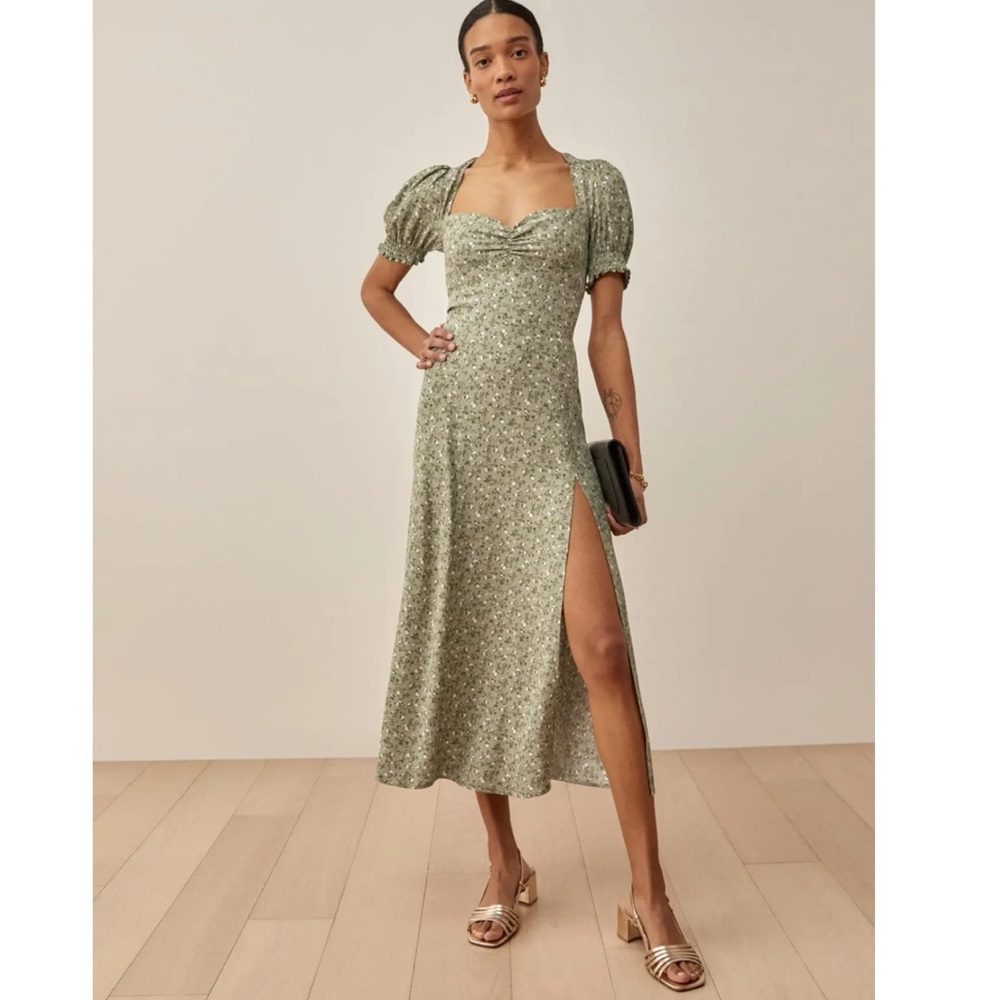 Reformation Lacey midi dress in Juniper